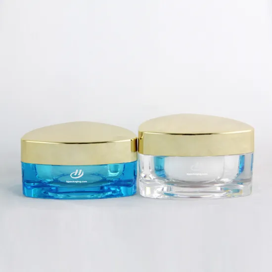 hot sell any color can be printting coated cosmetic glass jar cosmetic creams packaging