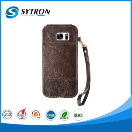 For Huawei P8 standing hand hanging leather phone case for huawei cell phone case