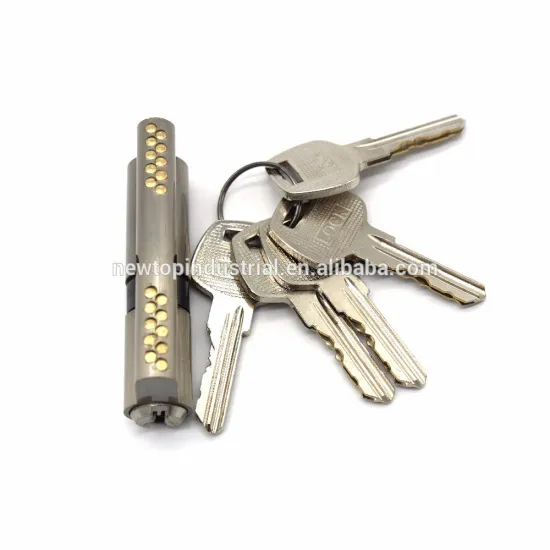 Double line pins lock cylinder all zinc alloy material with brass keys
