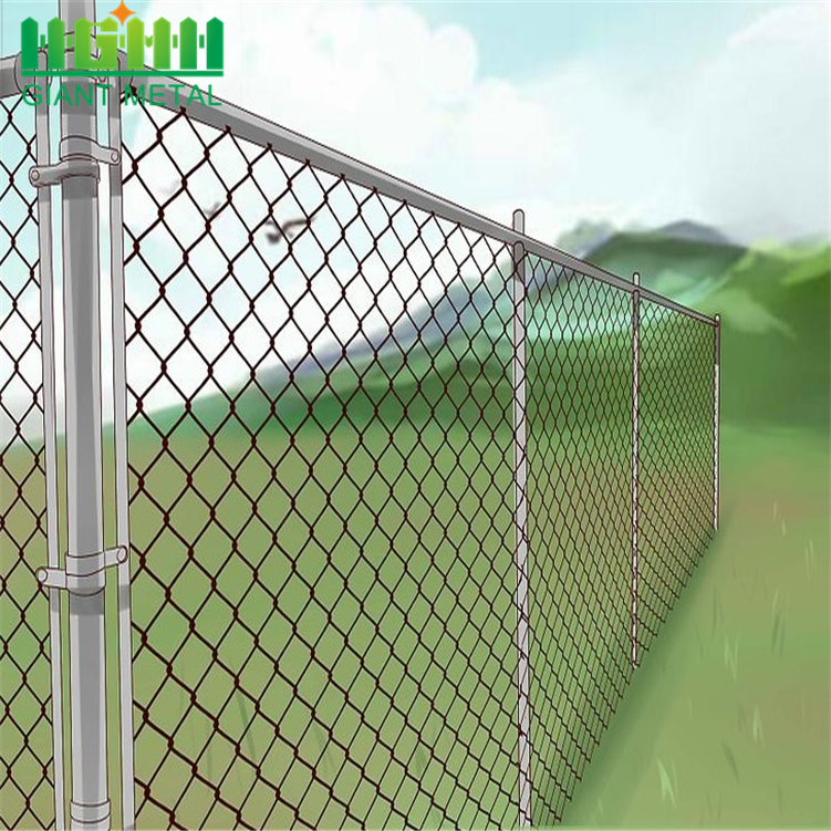 Galvanized Diamond Wire Mesh Used Chain Link Fence