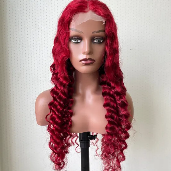 High Quality Cheap Vendor Burgundy Brown Front Brazilian Virgin Brazilian Full Lace Human Hair Wig