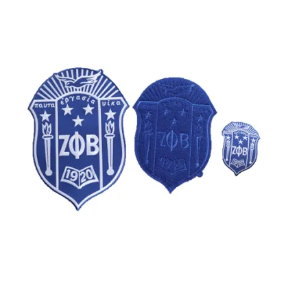 Big Size Zeta Phi Beta Shield Patch - Blue 1920 Zeta Crest Chenille Patch: Unique and Stylish Accessory for Affiliates