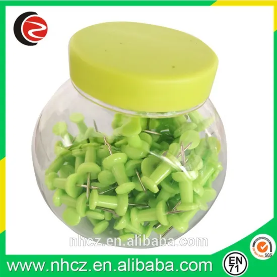 Green Push Pin in Plastic Box