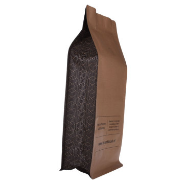Sacchetto di caffè in carta kraft a chiusura lampo richiudibile personalizzato con imballaggio a valvola