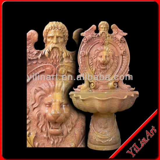 Yellow Marble Stone Wall Fountain For Garden YL-W055