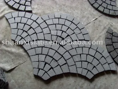 Fish shape natural stone mosaic for paving borden