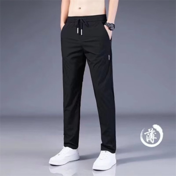 2024 Trend di design maschile: seta di ghiaccio Pantaloni casual della gamba dritta traspirante
