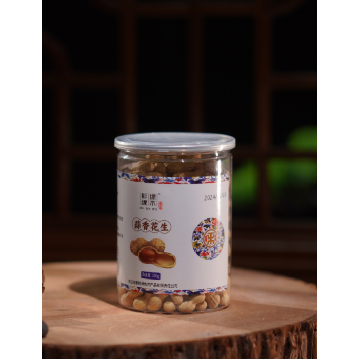 300g de amendoim com alho em lata