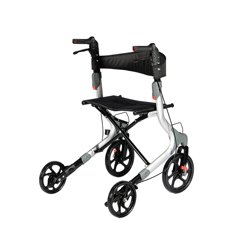 4 wheels Euro-style folding aluminum rollator for elderly people TRA21