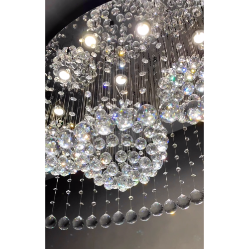 Modern lampadario illuminazione a bassa catena del soffitto di perle di lusso lampadario cristallino per soggiorno in hotel