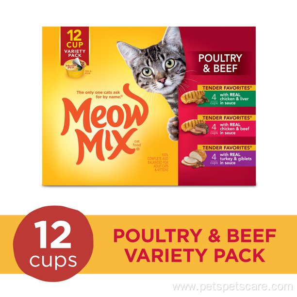 Mix Tender Favorites Poultry Beef Wet Cat Food