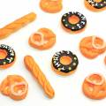Χύμα Ντόνατ Ψωμιά Επιδόρπιο Στερεά Ρητίνη Φαγητό Cabochon DIY Παιχνίδι Διακόσμηση Κουζίνα Κατάστρωμα Στολίδια Χάντρες