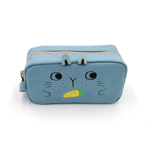 PU Pencil Bag Cute rabbit make up canvas pencil bag Supplier