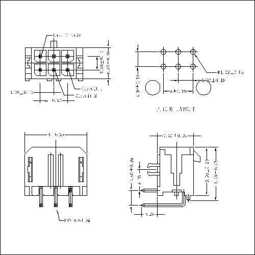 AW3001RF-2XNP MX3.0mm 90 wafer connector with metal fork series