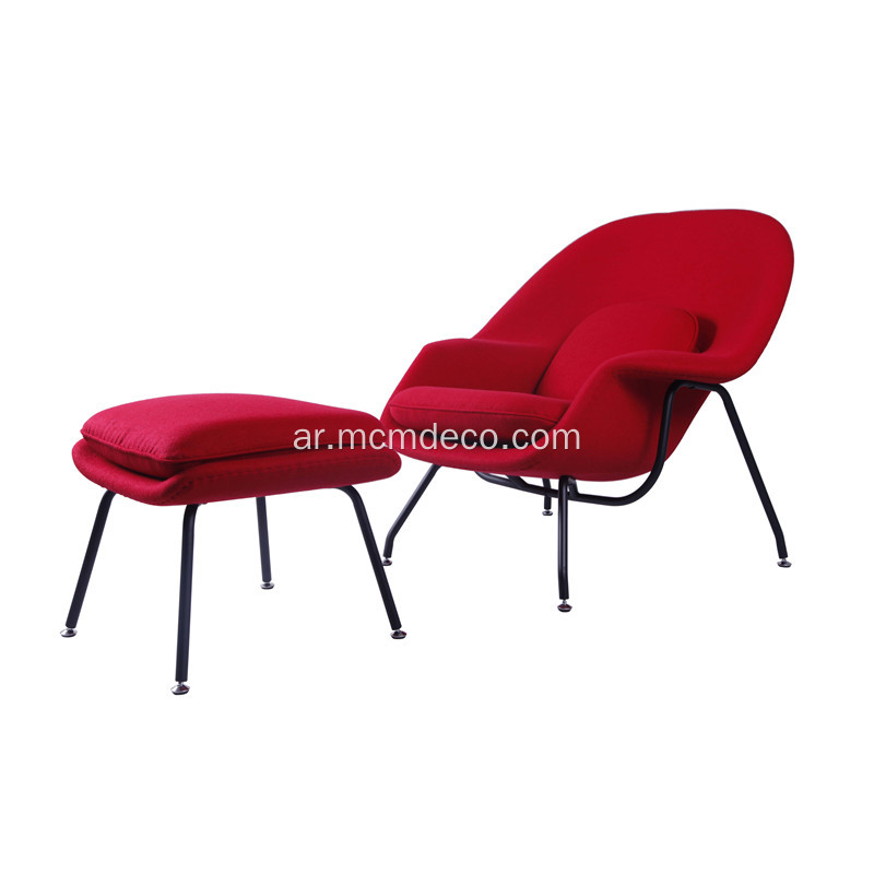 كلاسيك Eero Saarinen Womb Red Cahsmere Lounge Chair