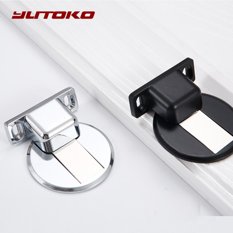 YUTOKO Magnet Door Stops Stainless Steel Door Stopper Magnetic Door Holder Toilet Glass Door Hidden Doorstop Furniture Hardware