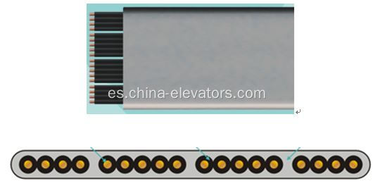 Cable de viaje plano del ascensor ≤4m/s