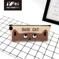 Estuche de lápices de lona lindo gato base personalizado