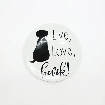 Wholesale Dog Ceramic Plate Pet Ceramic Decor Plate
