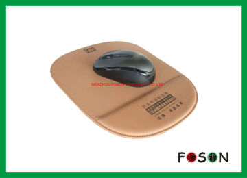 Picture Washable Gel Wrist Pu Leather Mouse Pad For Promotion / Gamer