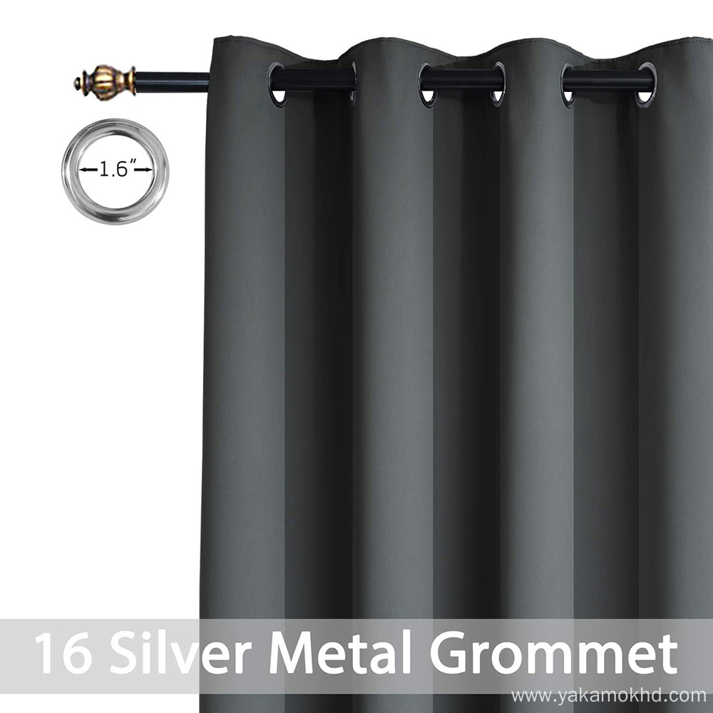 Dark Grey Sliding Door Curtains