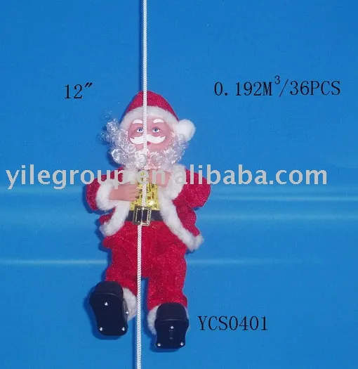 Santa climbing rope/10"santa claus/10"santa climbing string decoration