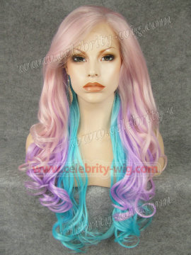 Kim Kardashian Long Wavy Multi Color Synthetic Lace Front Wig