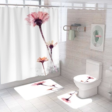 Hot Sales: Custom Design Microfiber Waterproof Shower Curtain Sets for Bathroom
