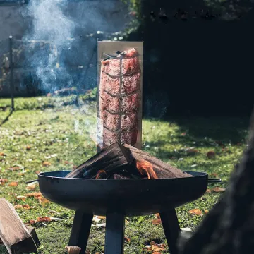 Flammable Metal Plate Stainless Steel BBQ Accessories Tool Grilling Wooden Board for Salmon