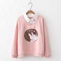 Female Casual Cartoon Cute Print Sweatshirt