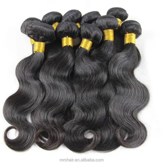 Cheap Hair Bundle Black Brazilian Remy Hair Body Wave Bundles 24 Inch High Quality Cuticle Aligned Human Hair Extensions
