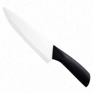 7-inch Ceramic Knife with White Blade, ABS + TPR Color Handle and Outstanding Sharpness