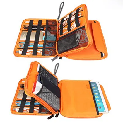 Double Layer Cable Organizer Electronics Accessories Storage Carrying Bag
