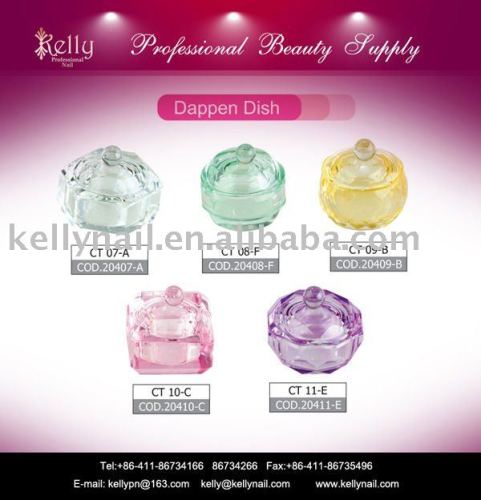 nail art glass dappen dish