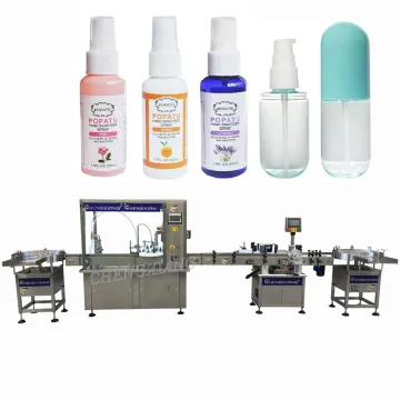 Automatic 50ml Plastic Spray Bottle Alcohol Filling and Capping Machine