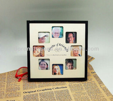 circle photo frame with circle of friends' photos for souvenir