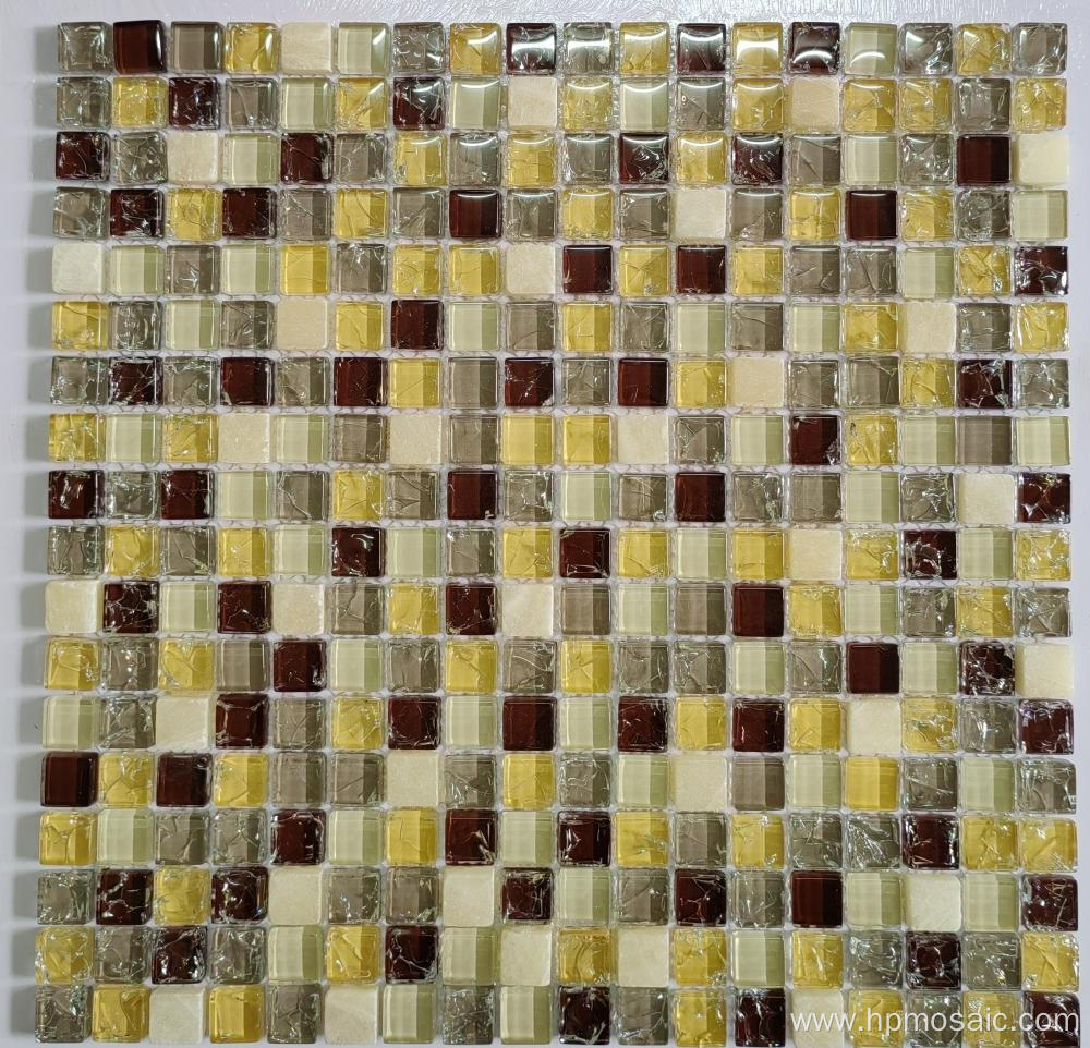 15x15mm crystal mix stone for wall decor