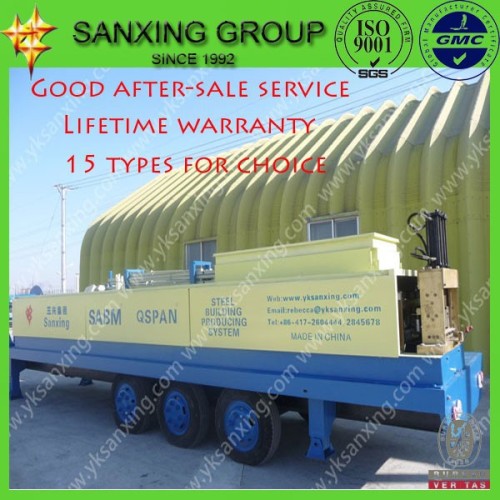 Sanxing ACM 600-305 sheds hydraulic roof roll forming machine
