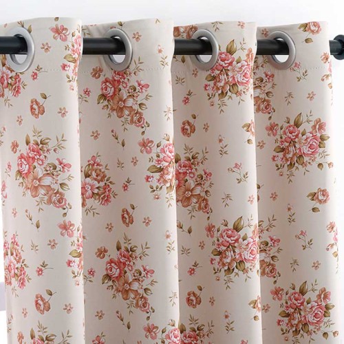 Pulley Wheels Roller Floral blackout perforated printed curtains Manufactory