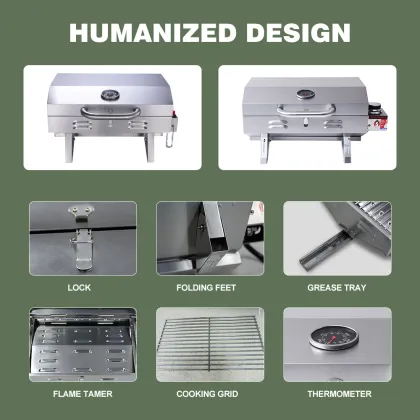 Hyxion chef 12000BTU outdoor barbecue camping portable gas propane grills