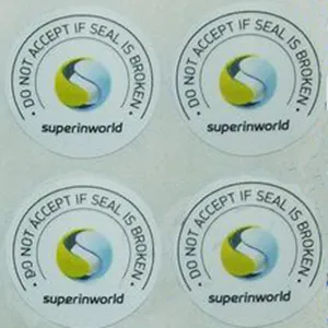 Adhesive sticker labels for products packaging