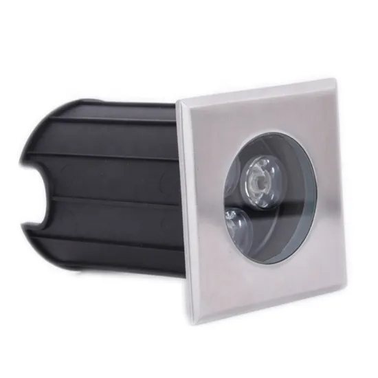 Outdoor lighting recessed stainless steel square
