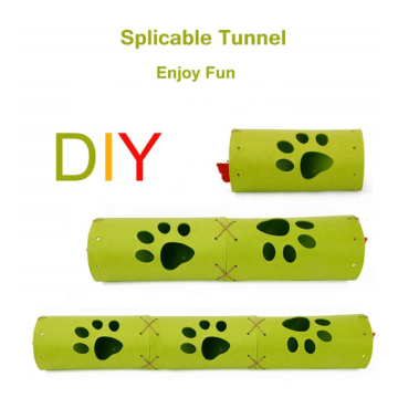 Collapsible Felt Cat Tunnel Toy