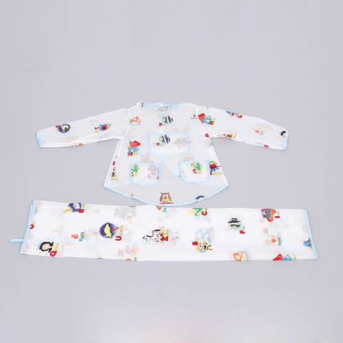 Baby apron with long sleeves