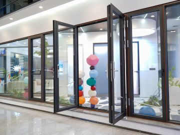 SMIRO Modern minimalist style aluminum inward opening door