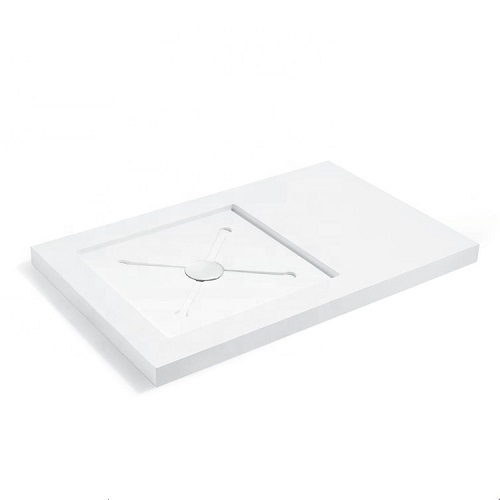 Grand bac de douche d'angle Rectangle Blanche de douche de couleur blanche