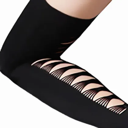 Sexy Black Thigh High Opaque Microfiber Stockings