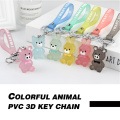 Corrente chave de moda animal polyresin fosco