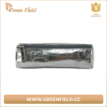 Wholesale pencil case silver washable paper pencil bag