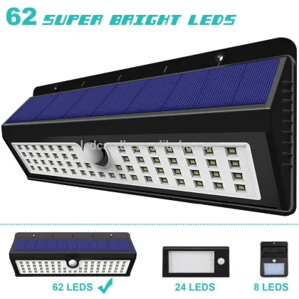 Good quality , 62Led Solar Motion Sensor led UV light sensor